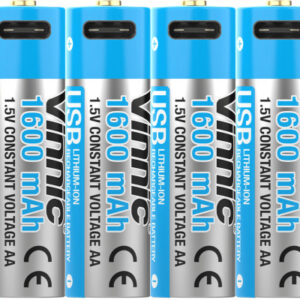 VINNIC    USB Rech. Batt.  AA Type-C VPRB-UC2A 1600mAh,Case,4pcs.