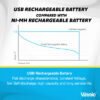 VINNIC    USB Rech. Batt. AAA Type-C VPRB-UC3A 400mAh,Case,4pcs. – Bild 3