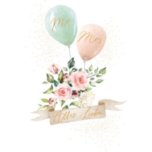 ABC       Hochzeitskarte              B6 51652     Alles Liebe Mr. Mrs.