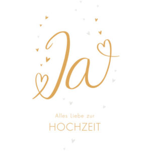 ABC       Hochzeitskarte              B6 51657     Ja mit Herzen