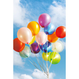 ABC       Glückwunschkarte Blanko     B6 51825     Farbige Ballons