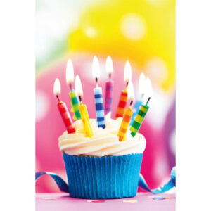 ABC       Glückwunschkarte Blanko     B6 51841     Cupcake mit Kerzen