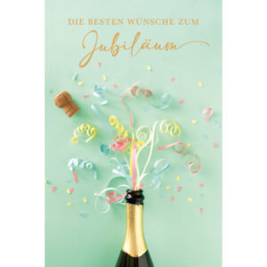 ABC       Glückwunschkarte Jubiläum   B6 52314     Champagner