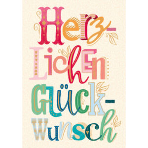 ABC       Geburtstagskarte            A4 54018     Herzlichen Glückwunsch