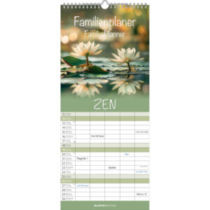 ALPHA EDI Familienplaner Zen        2026 160199    1M/1S ML 5 Spalten   19.5x45cm