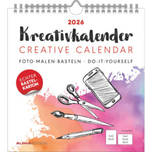ALPHA EDI Bastelkalender            2026 160645    weiss                  21x22cm