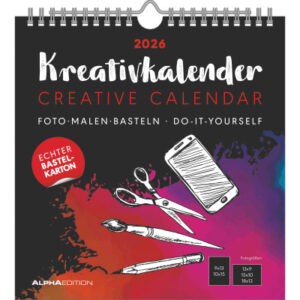 ALPHA EDI Bastelkalender            2026 160646    schwarz                21x22cm
