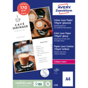 AVERY ZW. Laser Fotopapier            A4 1298      170g, weiss          150 Blatt