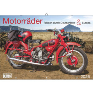 DUMONT    Bildkalender              2026 260701    Motorräder & Routen DE 42x29cm