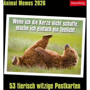HARENBERG Postkartenkalender        2026 331018326 Animal Memes         16x17.5cm