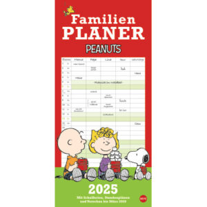 HEYE      Familienplaner Peanuts    2026 1589+26   1M/1S DE 5 Spalten     21x45cm