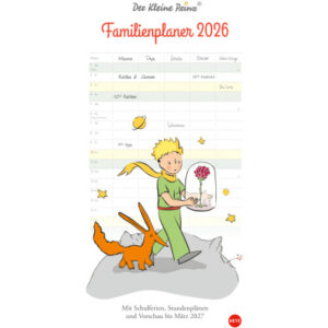HEYE      Familienplaner Kl. Prinz  2026 22740+26  1M/1S DE 5 Spalten     21x45cm