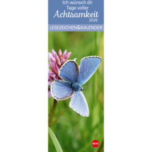 HEYE      Lesezeichen-Kal. Achtsam  2026 22896+26  DE                      6x18cm