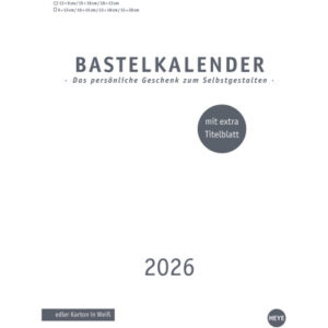 HEYE      Bastelkalender            2026 23497+26  weiss                21x29.7cm
