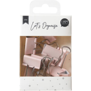 I AM CREA Binder Clips     Lets Organize 4035.12   rosa, 25mm, 10 Stk.