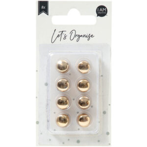 I AM CREA Dekomagnet      Let`s Organize 4035.39   gold, rund             8 Stück