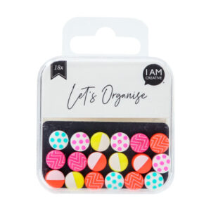 I AM CREA Magnet Mini Let`s Organize 4035.58   neon                  18 Stück