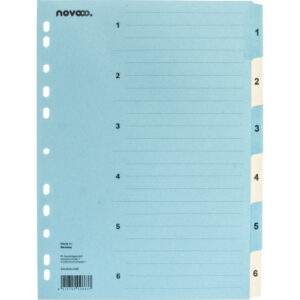 NOVOOO    Kartonregister              A4 40543     blau/beige                 1-6