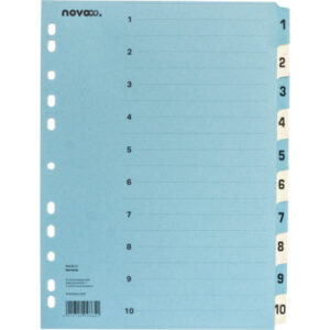 NOVOOO    Kartonregister              A4 40545     blau/beige                1-10