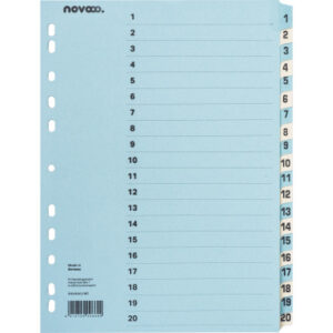 NOVOOO    Kartonregister              A4 40551     blau/beige                1-20