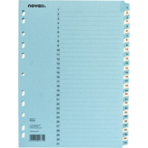 NOVOOO    Kartonregister              A4 40553     blau/beige                1-31
