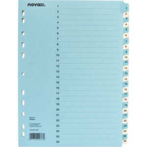 NOVOOO    Kartonregister              A4 40554     blau/beige                1-52