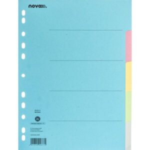 NOVOOO    Kartonregister              A4 40574     bunt                  5-teilig