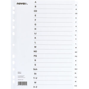 NOVOOO    Kartonregister              A4 40625     weiss            A-Z 20-teilig