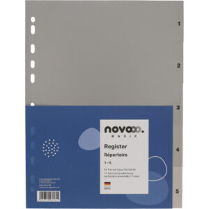 NOVOOO    Register PP                 A4 40931     grau                       1-5