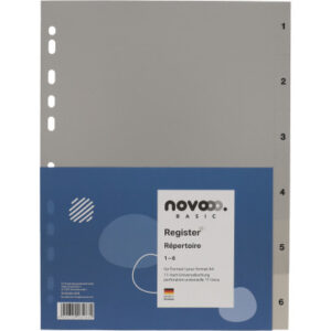 NOVOOO    Register PP                 A4 40933     grau                       1-6