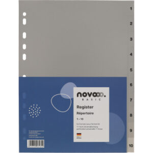 NOVOOO    Register PP                 A4 40935     grau                      1-10
