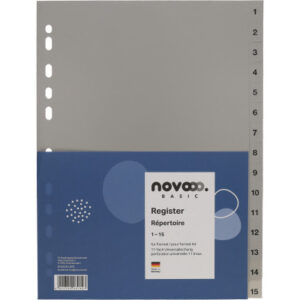 NOVOOO    Register PP                 A4 40939     grau                      1-15