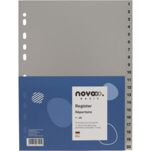NOVOOO    Register PP                 A4 40941     grau                      1-20