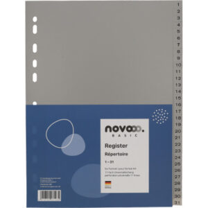 NOVOOO    Register PP                 A4 40943     grau                      1-31