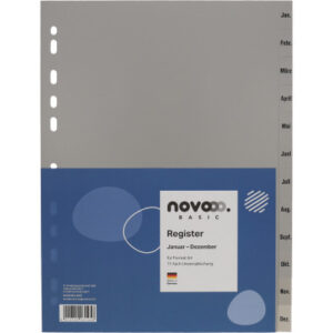 NOVOOO    Register PP                 A4 40948     grau                Jan-Dez DE
