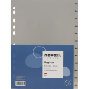 NOVOOO    Register PP                 A4 40950     grau                Dez-Jan DE