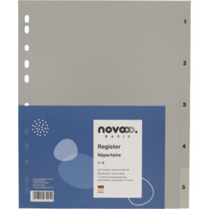 NOVOOO    Register PP                A4+ 40959     grau                       1-5