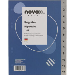 NOVOOO    Register PP                 A5 40977     grau                      1-12