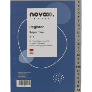 NOVOOO    Register PP                 A5 40978     grau                A-Z 24tlg.