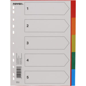 NOVOOO    Register PP                 A4 40979     multicolor            5-teilig