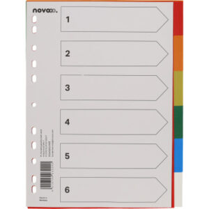 NOVOOO    Register PP                 A4 40981     multicolor            6-teilig