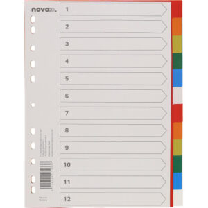 NOVOOO    Register PP                 A4 40984     multicolor           12-teilig