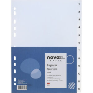 NOVOOO    Register PP                 A4 41005     transparent               1-12