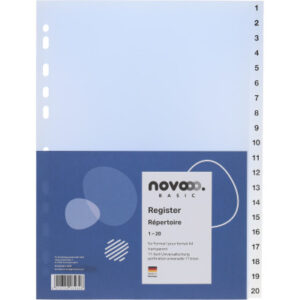 NOVOOO    Register PP                 A4 41006     transparent               1-20