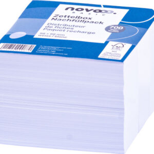 NOVOOO    Zettelbox Papier       98x98mm 731144    weiss, 80g           700 Blatt
