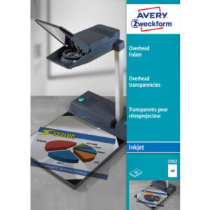AVERY ZW. Overhead-Folie              A4 2502      0,11mm Inkjet         50 Blatt