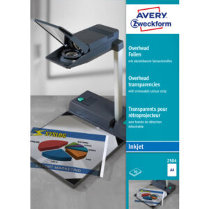 AVERY ZW. Overhead-Folie              A4 2504      0,11mm Inkjet         50 Blatt