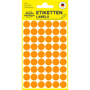 AVERY ZW. Markierungspunkte         12mm 3148      orange               270 Stück