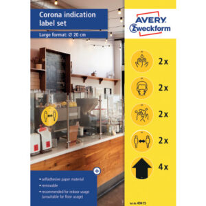 AVERY ZW. Hinweis-Aufkleber DE      20cm 49415     Set Piktogramme       12 Stück