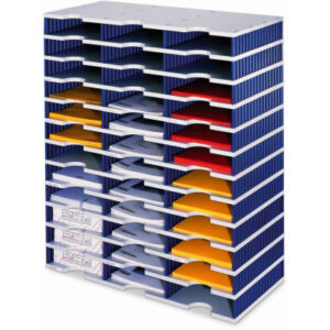 STYRO     Ablagesystem Styrodoc Trio 36 268-0312. blau, grau